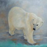 Ours blanc - huile - Patricia Sannier