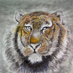 Tigre - Peinture chinoise gongbi - Art Trégor