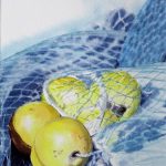 Boules jaunes - Aquarelle - Art Trégor 2017