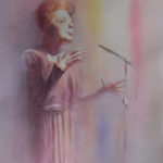 Édith Piaf - Aquarelle - 27 x 37 cm de Marc Broudic