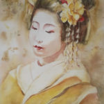 La Japonaise - Aquarelle - 30 x 40 cm de Marc Broudic