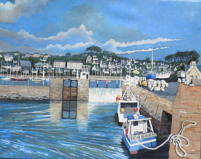 Entrée du port de Perros-Guirec, 60 x 75, acrylique