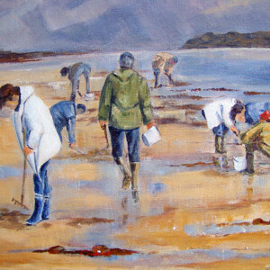 la grande marée de Marijane Le Goaster - acrylique sur toile - la grande marée 41x33 cm Art Trégor Marijane-Le-Goaster-acrylique