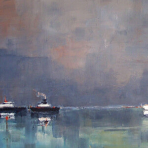 Acrylique sur toile - 80x40cm Marijane Le Goaster