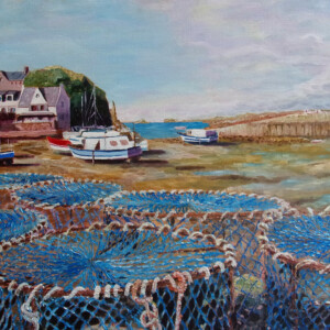 Les casiers - huile sur toile 61x46 cm Les casiers - Jean-Marc Auzizeau - Huile