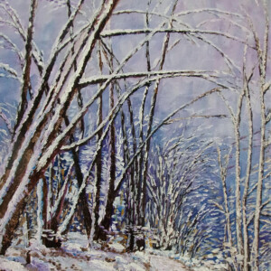 Hiver - Huile sur toile 33cm x 55cm - Hiver - huile sur toile - Jean-Marc Auzizeau