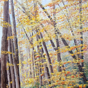 Le sentier - huile sur toile 40x120 cm Le sentier - Huile sur toile