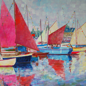 Les chants marins huile sur toile - 81cm x 54 cm Les chants marins - huile sur toile - Jean-Marc Auzizeau