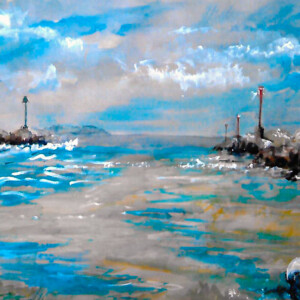 Chenal Ploumanac'h - Gouache Chenal Ploumanac'h - Christine Cavan - Art Trégor