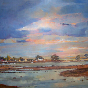 Toeno vu du pont de l'Île-Grande 46cmx33cm - Acrylique sur toile - Marijane Le Goaster Toeno vu du pont de l'Île-Grande - Acrylique sur toile