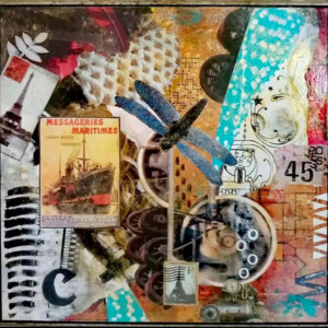 Voyage - Collage mixed média Voyage - Mixed media collage