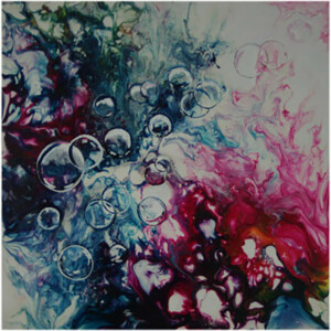 Bulles, technique mixte