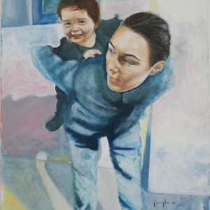 Colibri, 2022, acrylique et huile sur toile, 115x80cm