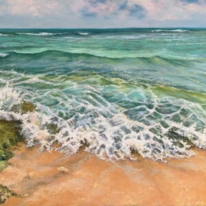 Dentelle d’écume, pastel sec