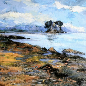 L'île d'Arun, Acrylique, 40x80 cm