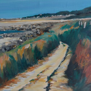 Sentier de la mer, Acrylique, 38X55 cm